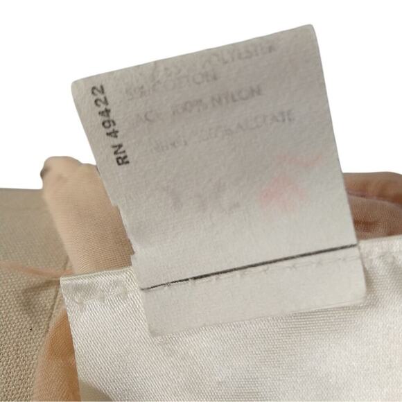 Gunne Sax Pink Peachy Maxi Dress Size 11 S Vintage 70s Overlay Sleeves Prairie - Picture 11 of 11